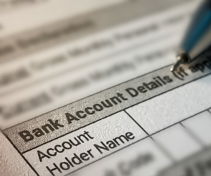 Bank account form